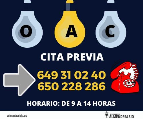 La OAC amplía una nueva línea telefónica más para solicitar cita previa