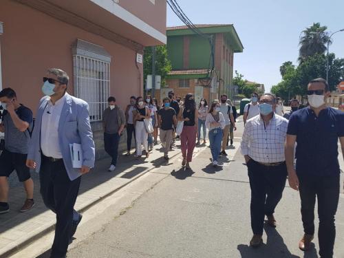 Profesionales de la arquitectura visitan el barrio de San José de Almendralejo con el objetivo de plantear propuestas de regeneración urbana a través de un concurso europeo