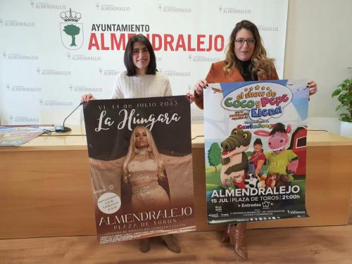 La Húngara y un espectáculo de los Cantajuegos estarán en Almendralejo el 14 y 15 de julio