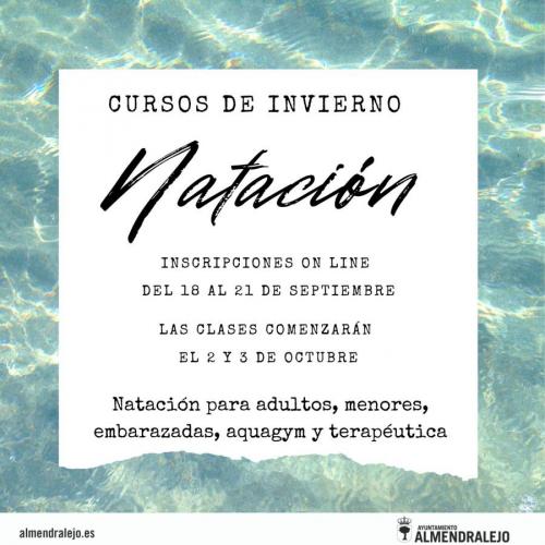 El próximo lunes se abre el plazo de las inscripciones para las actividades acuáticas de invierno